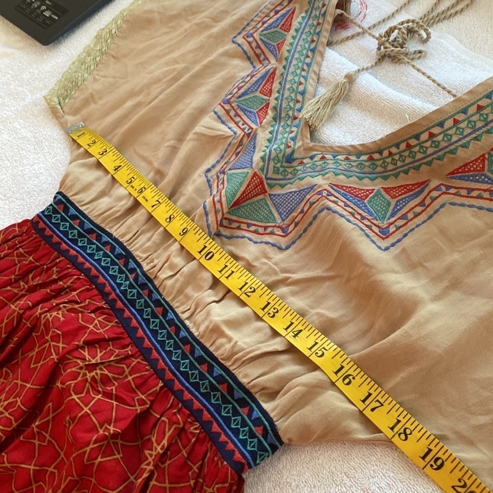 Flying Tomato dress boho look tie in back V-neck front & back size small NWT - Picture 5 of 8